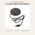 Calentador de tazas USB, base calentadora negra