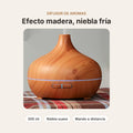 Difusor de aromas efecto madera de 300 ml con mando a distancia