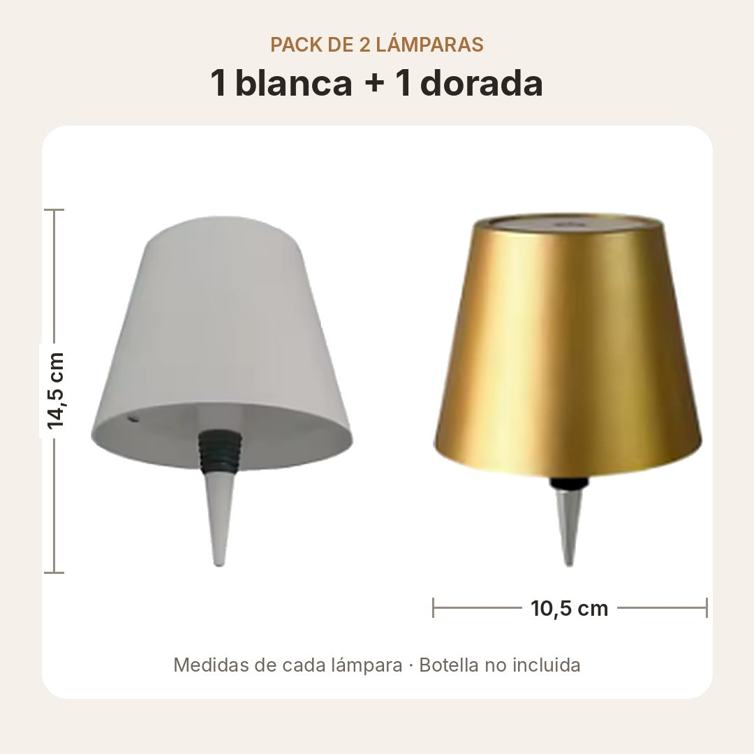 Lámpara Inalámbrica de Mesa – Pack de 2