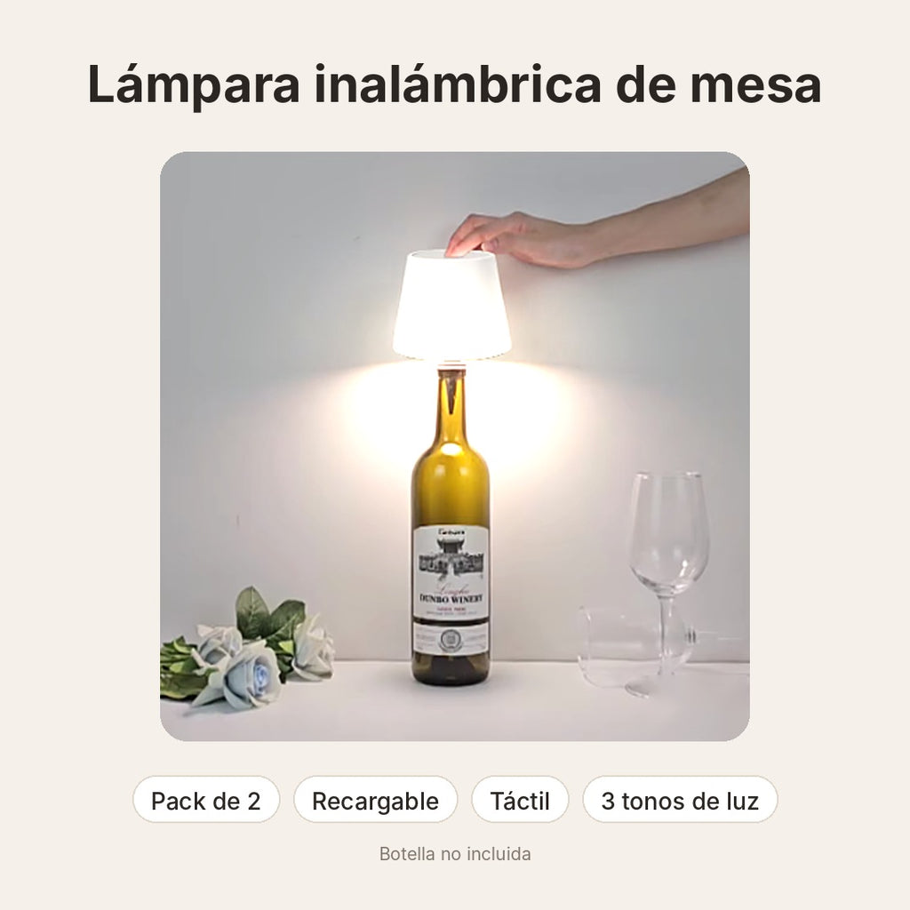 Lámpara Inalámbrica de Mesa – Pack de 2