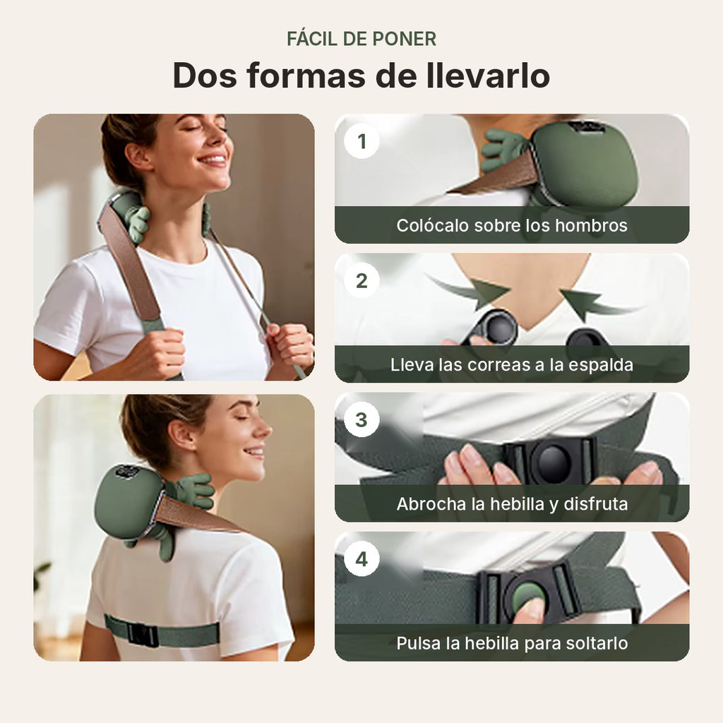Cómo colocar el masajeador de cuello en 4 pasos