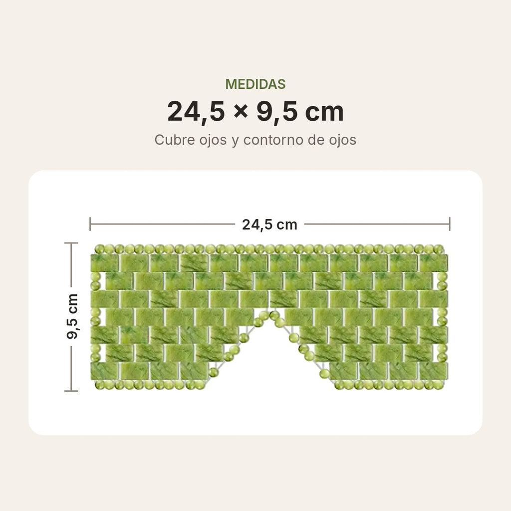 Medidas de la máscara de jade: 24,5 × 9,5 cm