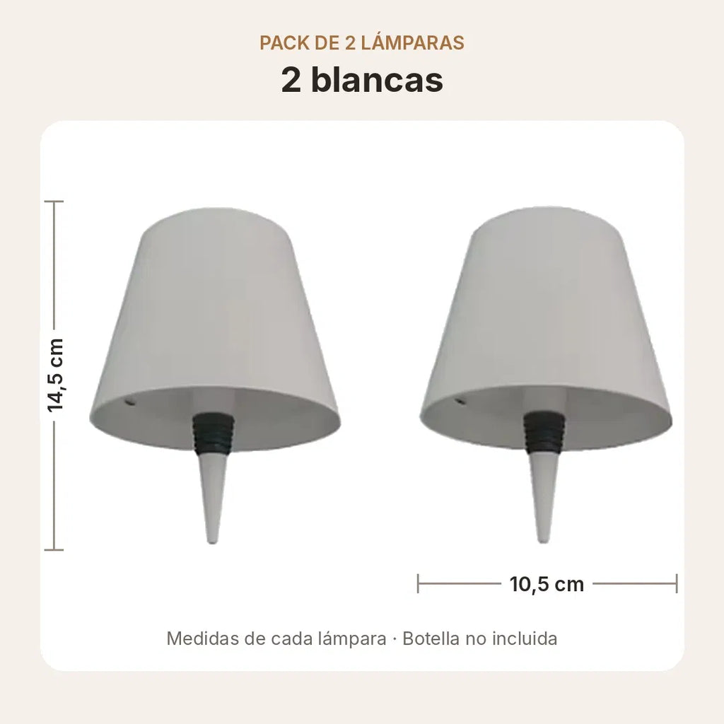 Lámpara Inalámbrica de Mesa – Pack de 2