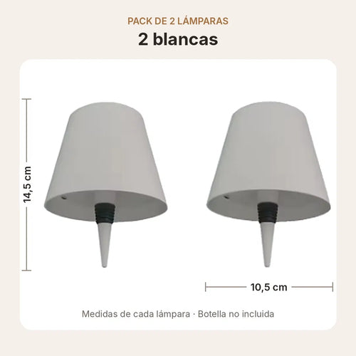 Lámpara Inalámbrica de Mesa – Pack de 2